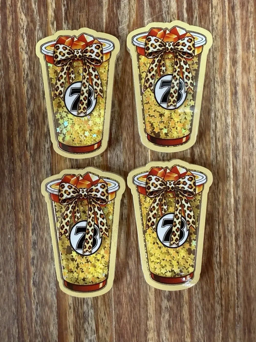 4 Pc Seven Brew Acrylic Flatbacks